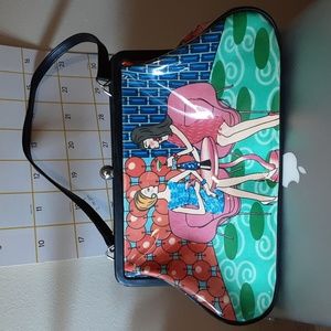 Vintage Mod Scene vinyl kisslock purse